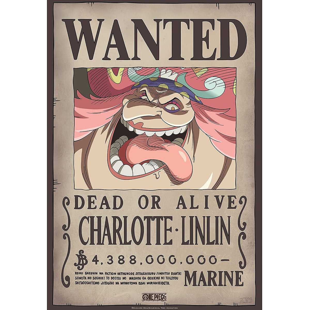 ONE PIECE - POSTER WANTED CHARLOTTE LINLIN 52 x 35 CM — Nerd Yourself